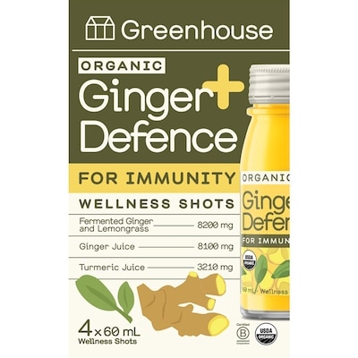 Greenhouse Shot bien-étre ginger defence biologique 4x60.0 ml, 5,21 $/100ml