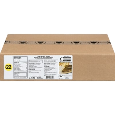 null Pork Sausage Round, Case 2.4 kg, $0.92/100g