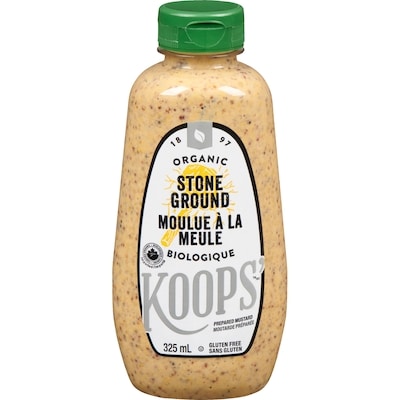 Koops Prepared Mustard Organic Stone Ground 325 ml, $1.54/100ml