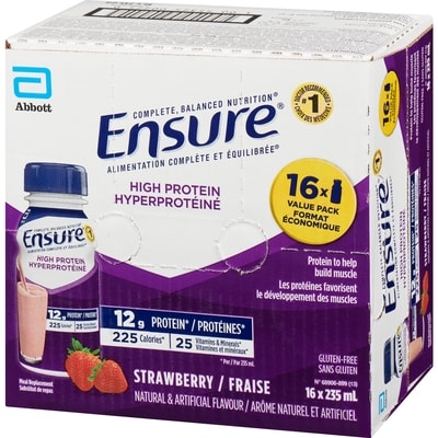 Hyperprotéiné substitut de repas fraise format économique