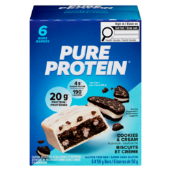 Pure Protein Gluten Free Bar Cookies & Cream Flavour 6x50.0 g, $4.66/100g