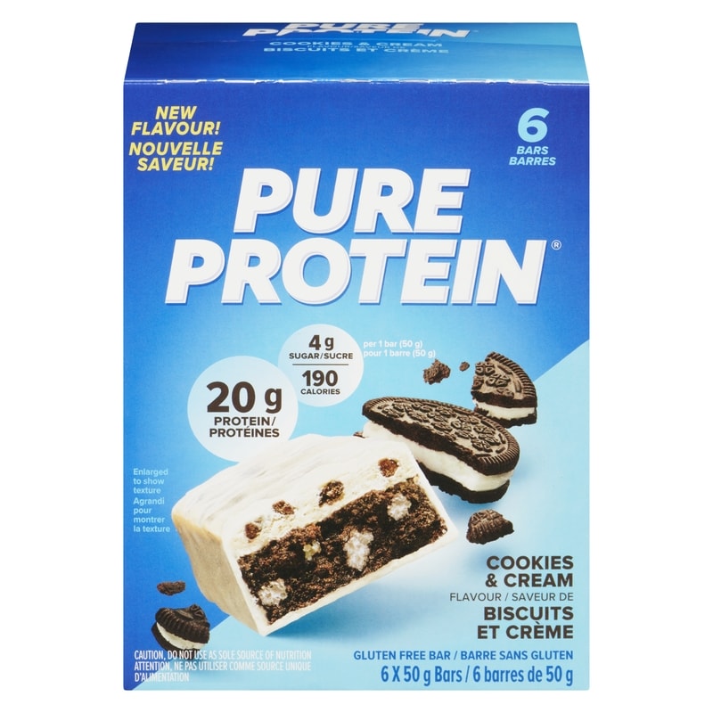 Gluten Free Bar Cookies & Cream Flavour