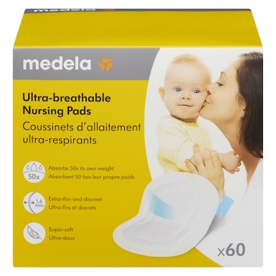 Medela Ultra-Breathable Nursing Pads 60 g, $19.98/100g