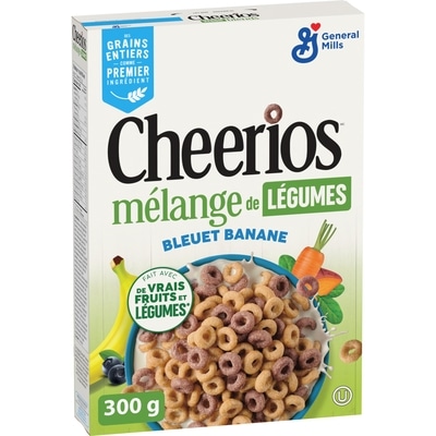 General Mills Veggie Blends Céréales Pour Petit-Déjeuner, Bleuet, Banane, Grains Entiers 300 g, 1,76 $/100g