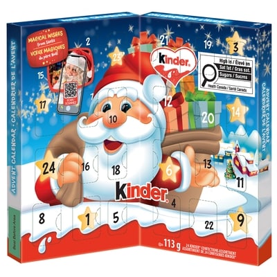 Kinder Christmas 2025 Advent Calendar, 24 Assorted Christmas Chocolates 113 g, $7.96/100g