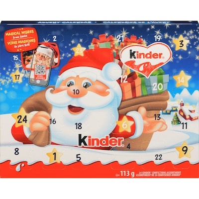Kinder Christmas 2025 Advent Calendar, 24 Assorted Christmas Chocolates 113 g, $8.40/100g
