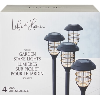Life at Home Lumières sur piquet pour le jardin, 4 par emballage 1 ea, 19,00 $/1ch
