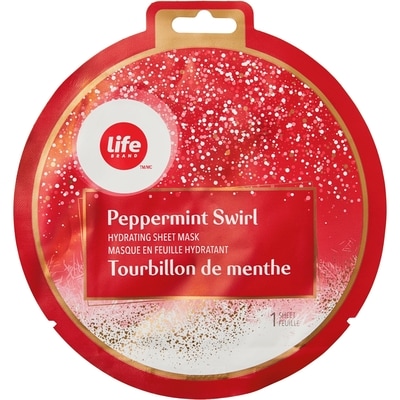 Life Brand Peppermint Swirl Hydrating Sheet Mask 1 ea, $1.29/1ea
