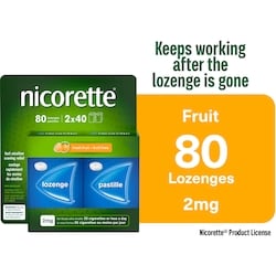 Nicorette Fruit 2mg 80 Lozenge 80 ea, $0.46/1ea