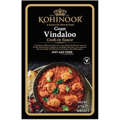 Kohinoor Goan Vindaloo 375 g, $0.80/100g