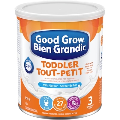 Nestlé Bien grandir boisson nutritionnelle pour tout-petits, à partir de 12 mois, saveur lait 850 g, 4,23 $/100g
