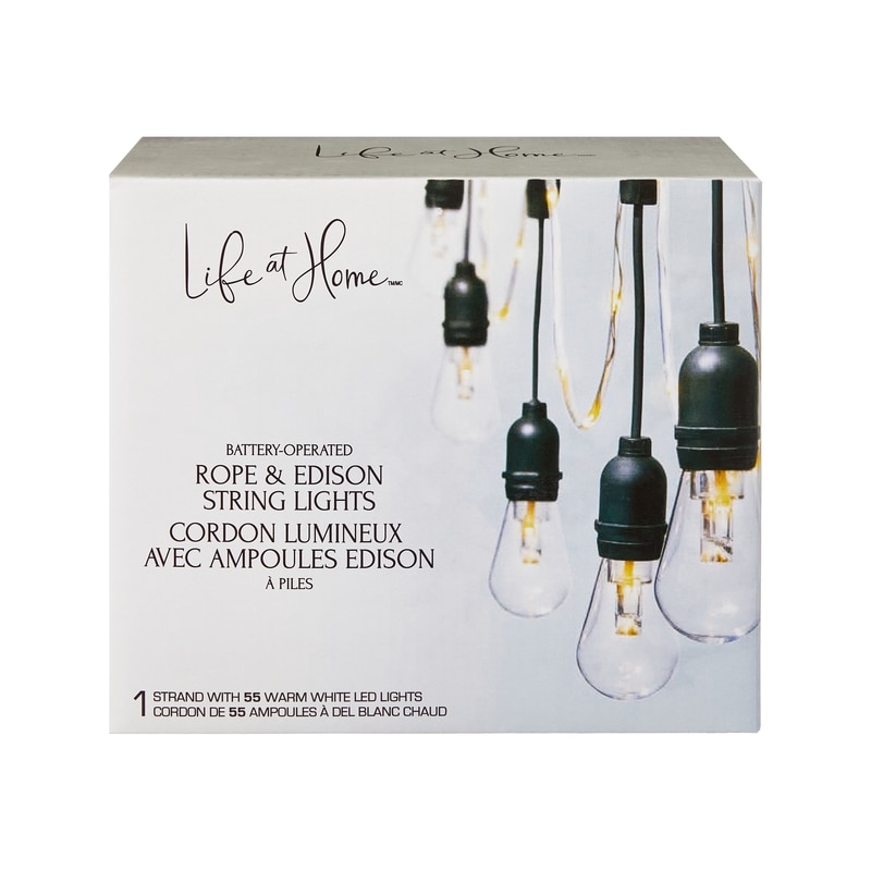 Rope and Edison String Lights 55 Count