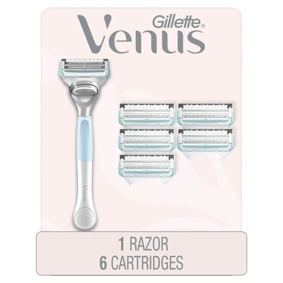 Gillette for Pubic Hair and Skin, Women's Razor Handle + 6 Blade Refills 6 ea, $7.17/1ea