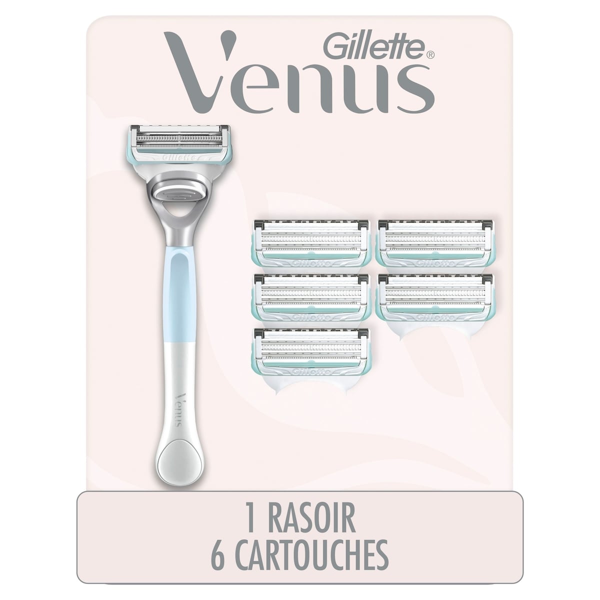 Gillette Rasoir pour la peau et les poils pubiens, pour femmes, manche + 6 cartouches de rechange 6 ea, 7,17 $/1ch