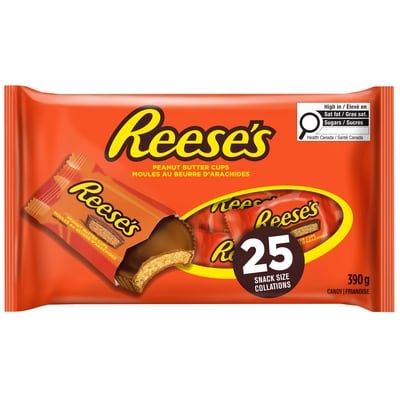 Reese's 25Ct Peanut Butter Cups Snack Sized Candy 390 g, $2.56/100g
