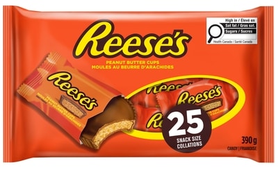 Reese's 25Ct Peanut Butter Cups Snack Sized Candy 390 g, $2.05/100g