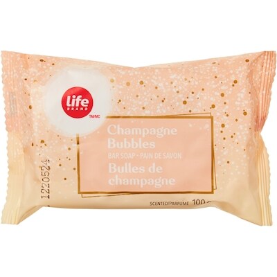 Life Pain de savon parfumé, bulles de champagne 100 g, 1,29 $/100g