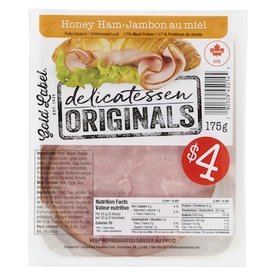 Gold Label Delicatessen Originals Honey Ham 175 g, $2.29/100g