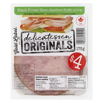 Gold Label Delicatessen Originals Black Forest Ham 175 g, $2.29/100g