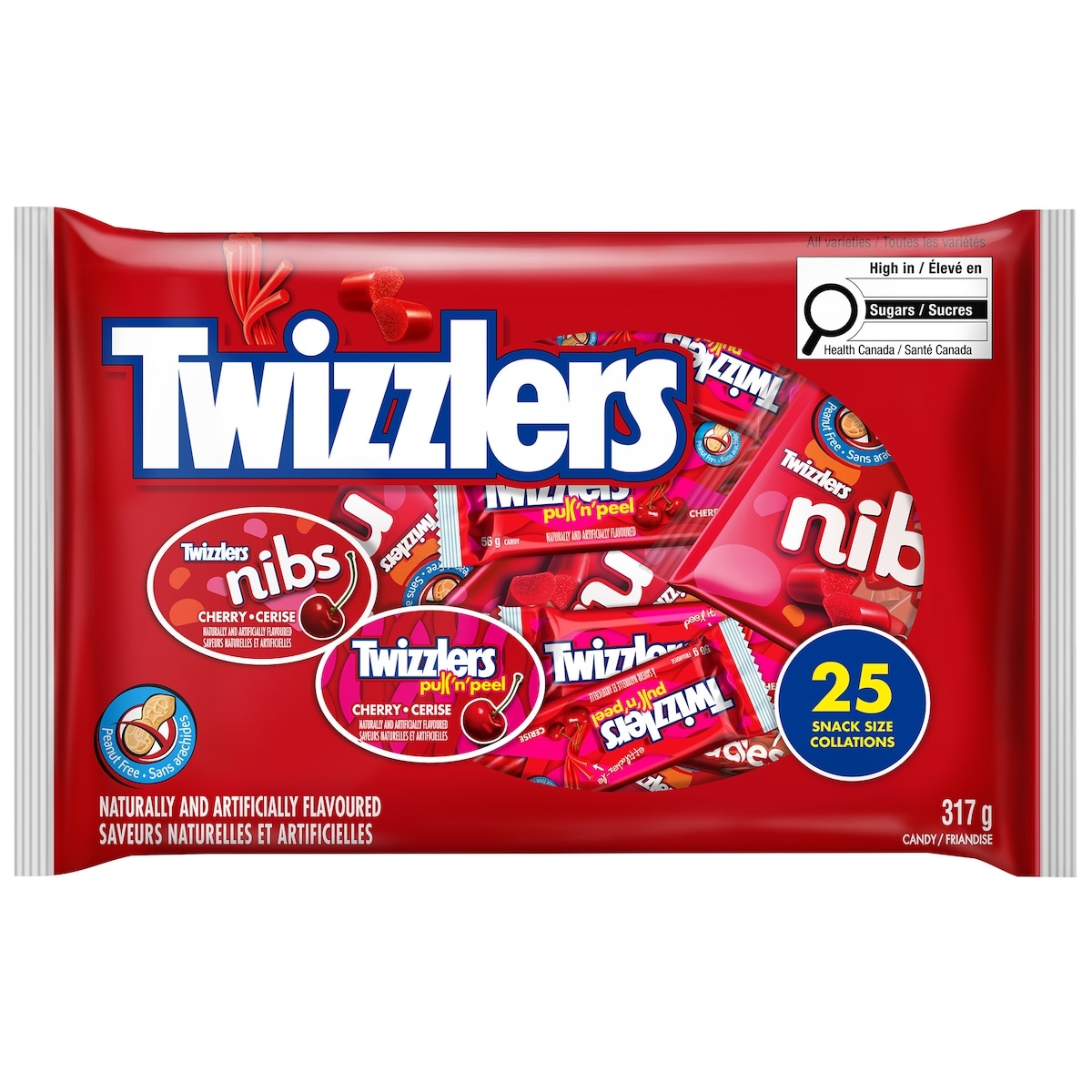 Twizzlers Bonbons d'Halloween paquet de variétés 25ct 317 g, 3,15 $/100g