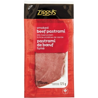 Ziggy's Smoked Beef Pastrami 175 g, $2.00/100g