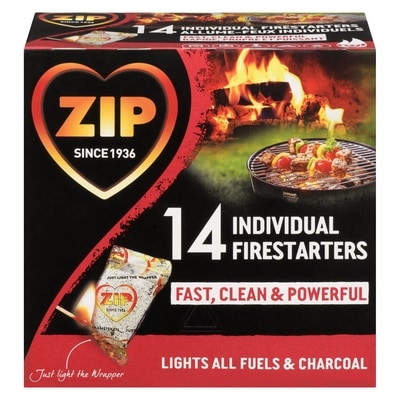 Zip Individual Firestarters 1 ea, $8.00/1ea