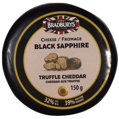 BRADBURYS CHEESE Bradburys Truffle Cheddar Cheese, Black Sapphire 150 g, $4.67/100g