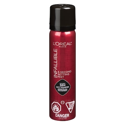 L'Oreal Paris Infallible 3-Second Setting Mist 75 ml, $20.25/100ml