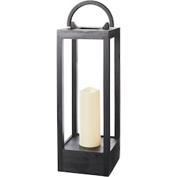 Life at Home Grande lanterne en bois avec bougie à DEL – noir 1 ea, 39,00 $/1ch