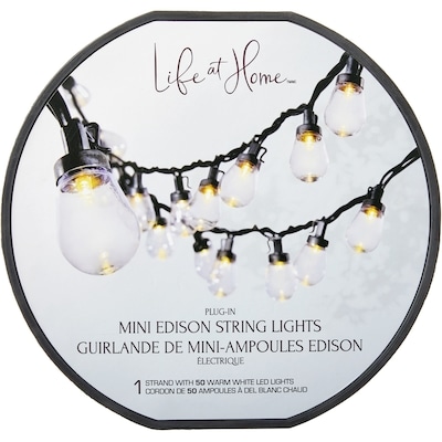 Life at Home Mini Edison String Lights 50 Count 1 ea, $39.00/1ea
