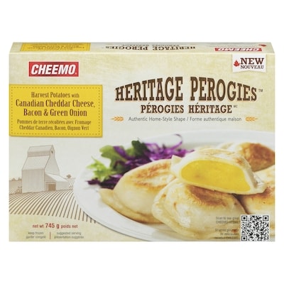 Cheemo Heritage Perogies Harvest Potatoes With Canadian Cheddar Cheese, Bacon & Green Onion 745 g, $0.58/100g