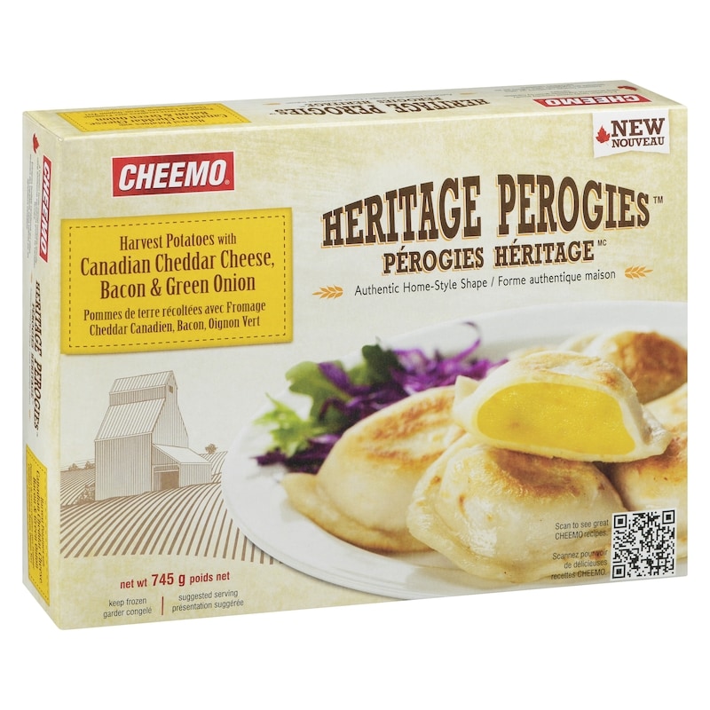 Heritage Perogies Harvest Potatoes With Canadian Cheddar Cheese, Bacon & Green Onion