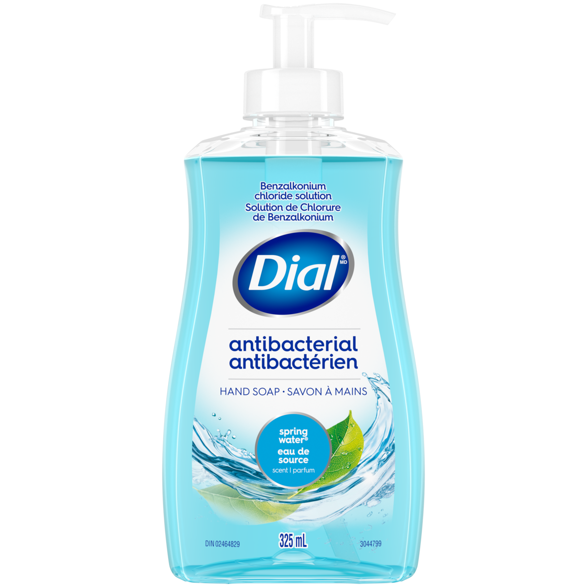 Dial Savon liquide antibactérien pour les mains, eau de source 325 ml, 1,54 $/100ml