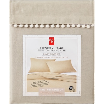 President's Choice King French Vintage Duvet Cover 3 Piece Set 1 ea, $120.00/1ea