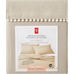 Queen French Vintage Duvet Cover 3 Piece Set