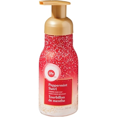Life Brand Peppermint Swirl Scented Foaming Hand Soap 240 ml, $2.08/100ml