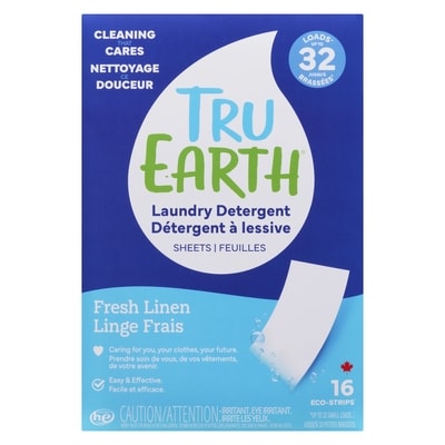 Tru Earth Laundry Detergent Eco-Strips Fresh Linen 16 ea, $0.72/1ea