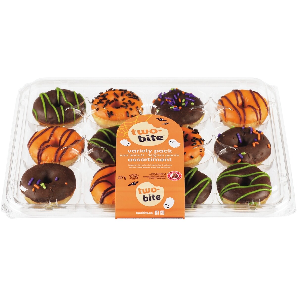 Two-bite Petits beignets assortis d'Halloween 227 g, 2,86 $/100g