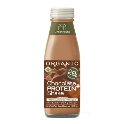 Greenhouse Protein Shake Chocolate Organic 300 ml, $2.33/100ml