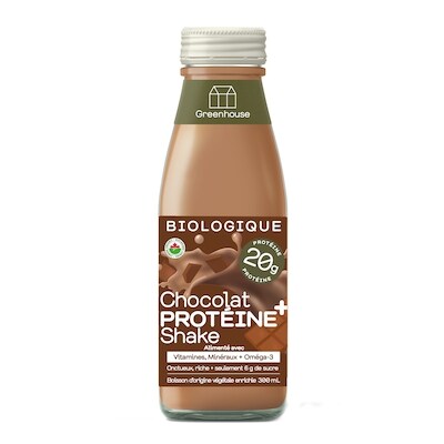Greenhouse Shake protéiné chocolat biologique 300 ml, 2,33 $/100ml
