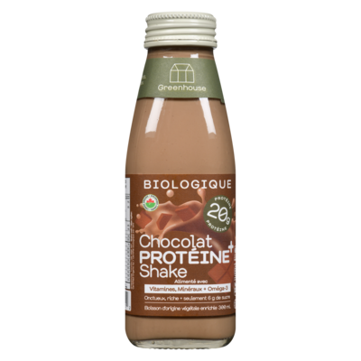 Greenhouse Shake protéiné chocolat biologique 300 ml, 2,33 $/100ml