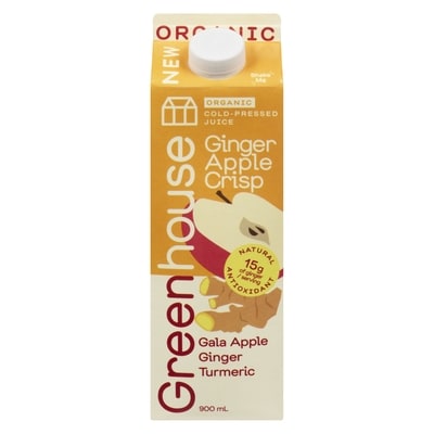 Greenhouse Cold-Pressed Juice Organic Ginger Apple Crisp 900 ml, $1.11/100ml