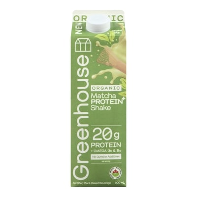 Greenhouse Organic Plant-Based Matcha Protein Shake 900 ml, $1.44/100ml