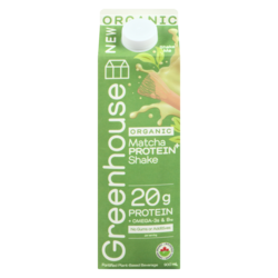 Greenhouse Organic Protein Shake, Matcha 900 ml, $1.11/100ml