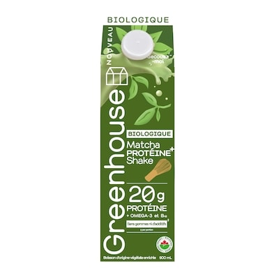 Greenhouse Shake protéiné matcha 900mL Contenant à Pignon 900 ml, 1,44 $/100ml