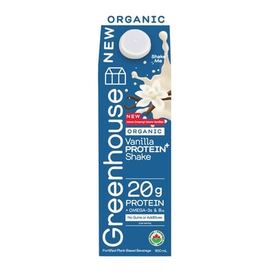 Greenhouse Protein Shake Vanilla Organic 900 ml, $1.44/100ml