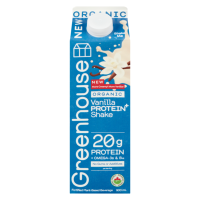 Greenhouse Protein Shake Vanilla Organic 900 ml, $1.44/100ml