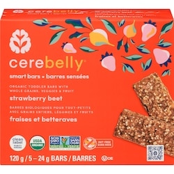 Cerebelly Barres sensees, fraises et betteraves 120 g, 6,49 $/100g