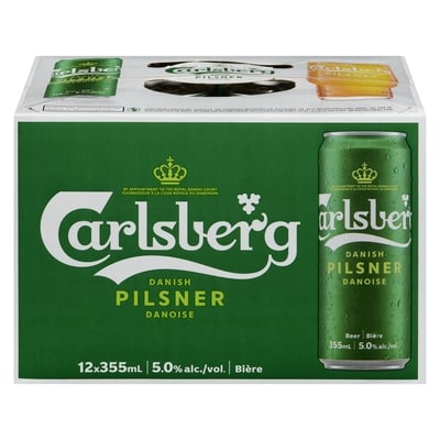 Carlsberg Bière blonde (Pièce d’identité requise au moment du ramassage) 355 ml, 0,54 $/100ml