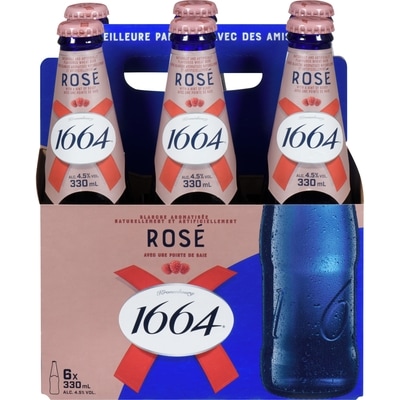 Kronenbourg Blanche aromatisée naturellement et artificiellement avec une pointe de baie rosé (Pièce d’identité requise au moment du ramassage) 6x330.0 ml, 0,76 $/100ml